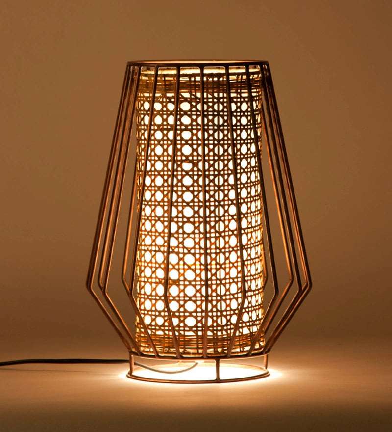 Buy Beige Cane Table Lamp by Orange Tree Online Eclectic Table Lamps