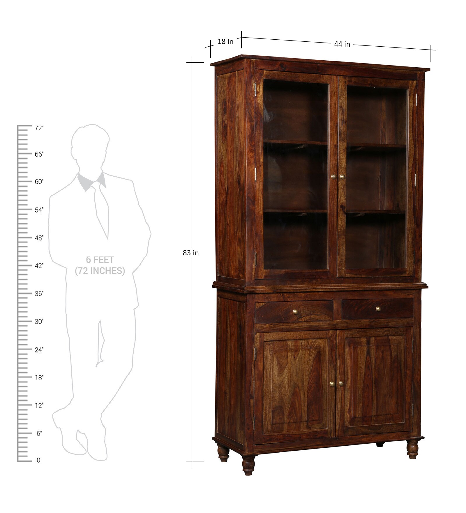 Buy Leboeuf Crockery in Provincial Teak Finish by Amberville