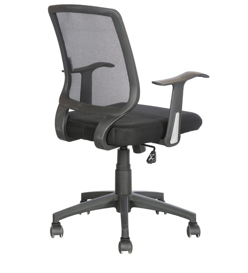 Buy Neo Ergonomic Chair In Black Colour By Hometown Online Mid