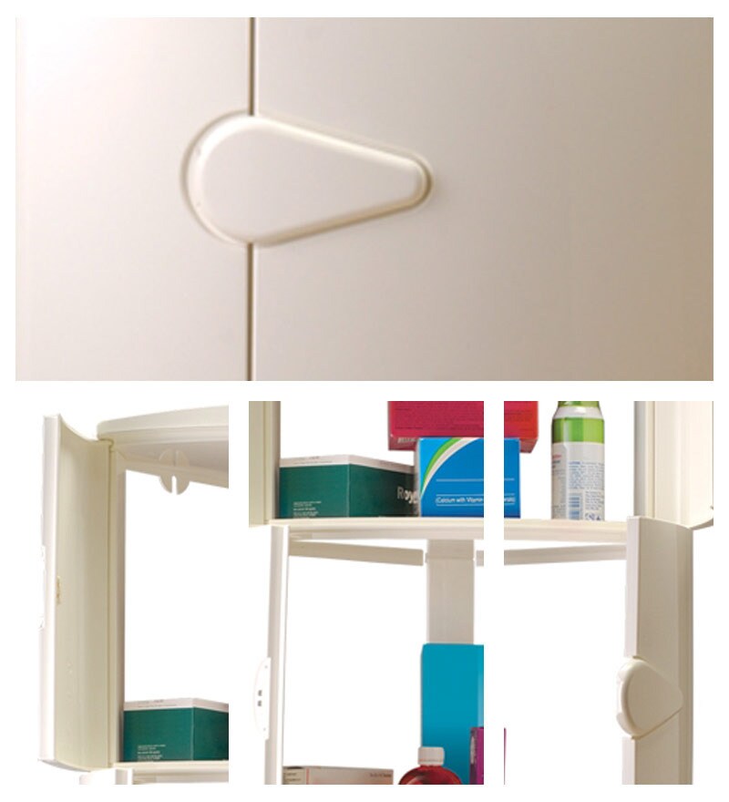 Buy Abs Ivory 3 Door Corner by Nilkamal Online Bathroom