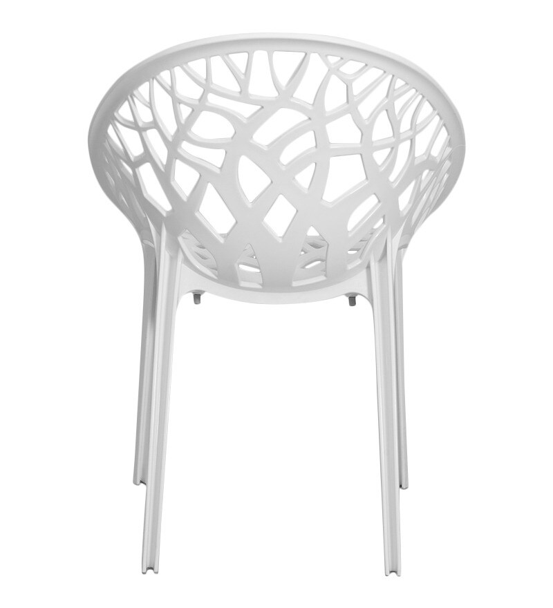 Nilkamal Crystal Milky White Visitors Chair by Nilkamal Online Chairs