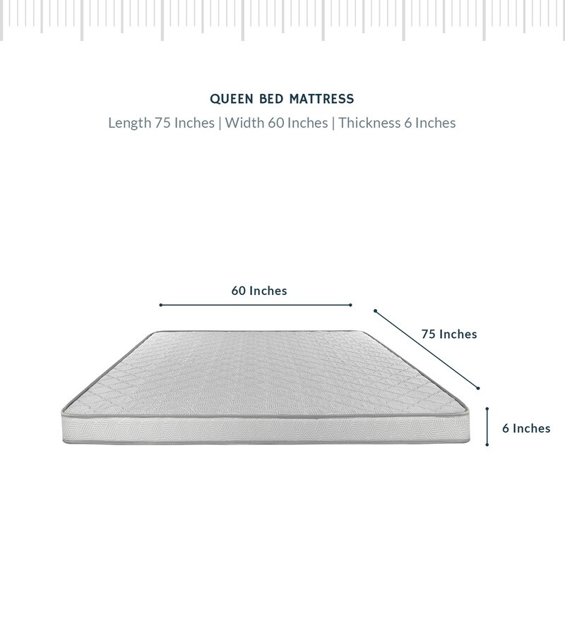 Buy Nimbus Queen Bed 75x60x6 Inch Foam Mattress by ...