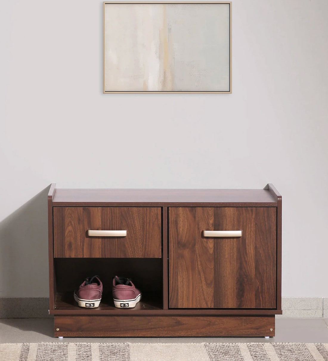 Nobuyuki Shoe Cabinet in Columbia Walnut Finish, By Valuewud from Pepperfry