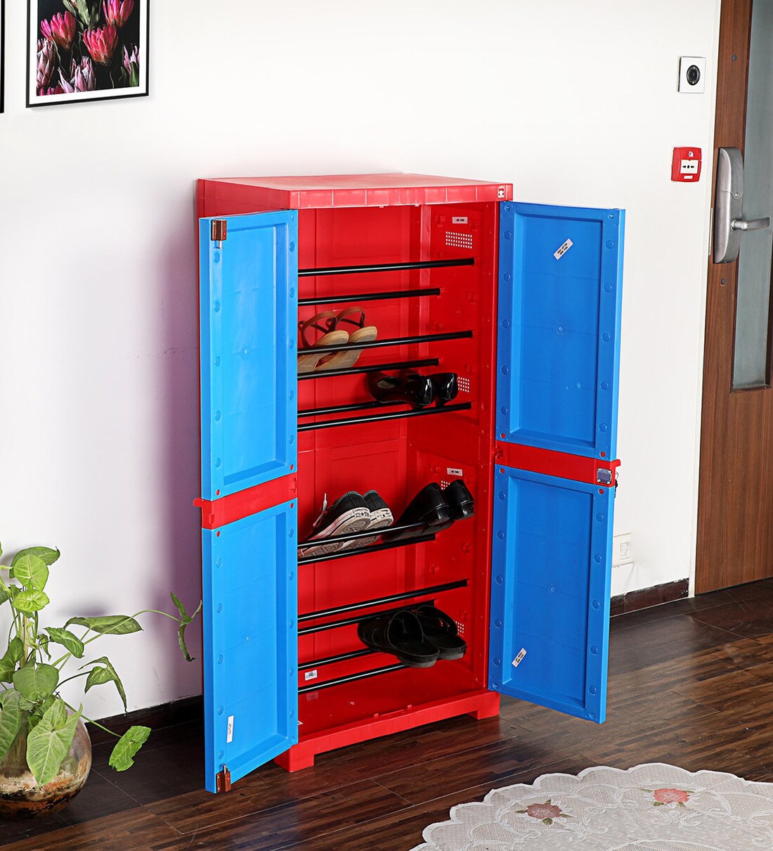 Buy Novelty Shoe Rack in Red & Blue Colour by Cello Online Kids