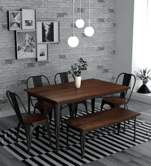 industrial dining table 6 seater