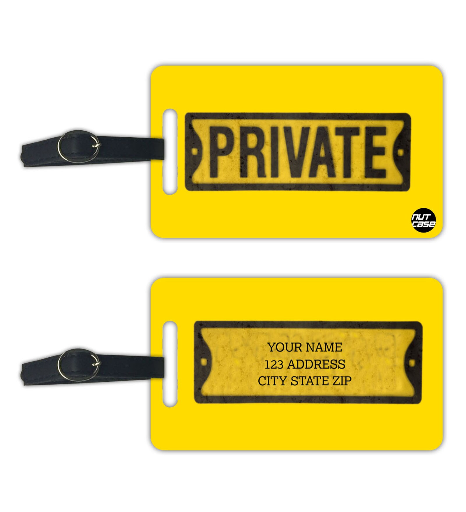 Buy Nutcase Private Polyfabric Baggage Tags Set of 2 Online Luggage