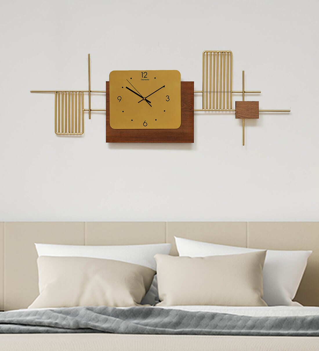 Buy Occult Wall Clock Brown & Gold by home Online Modern Wall Clocks