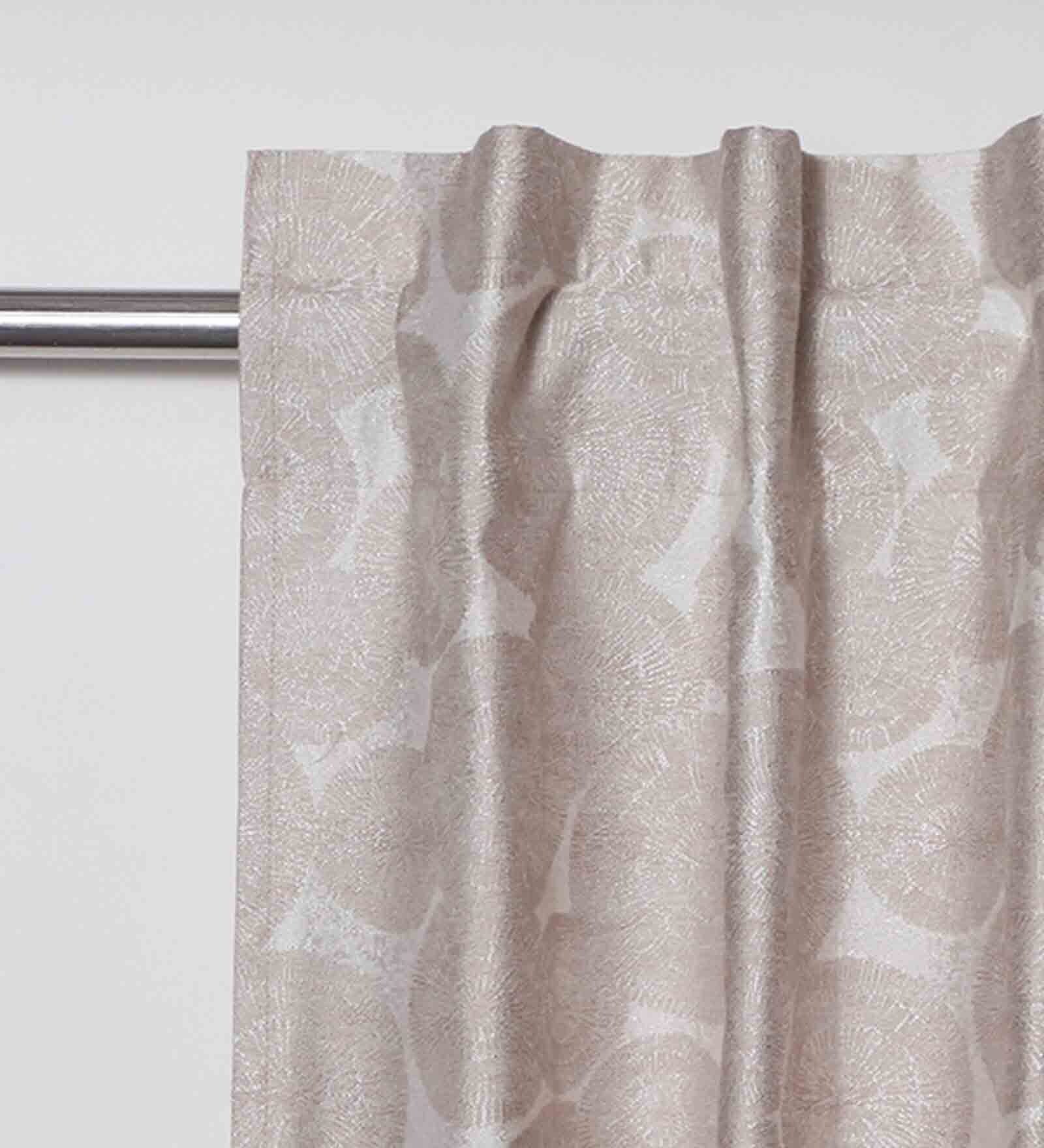 Buy Beige Abstract Polyester 7 Ft Blackout Loop Top Door Curtain by Zeba Online Abstract Door