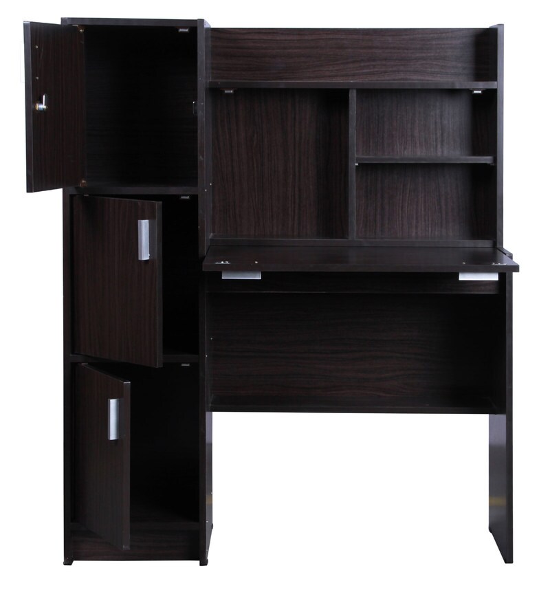 Buy Omura Study Table with in Wenge Finish by Mintwud Online Modern Study Tables