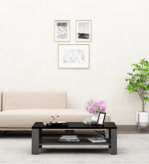 Orca Coffee Table In Dark Grey Finish