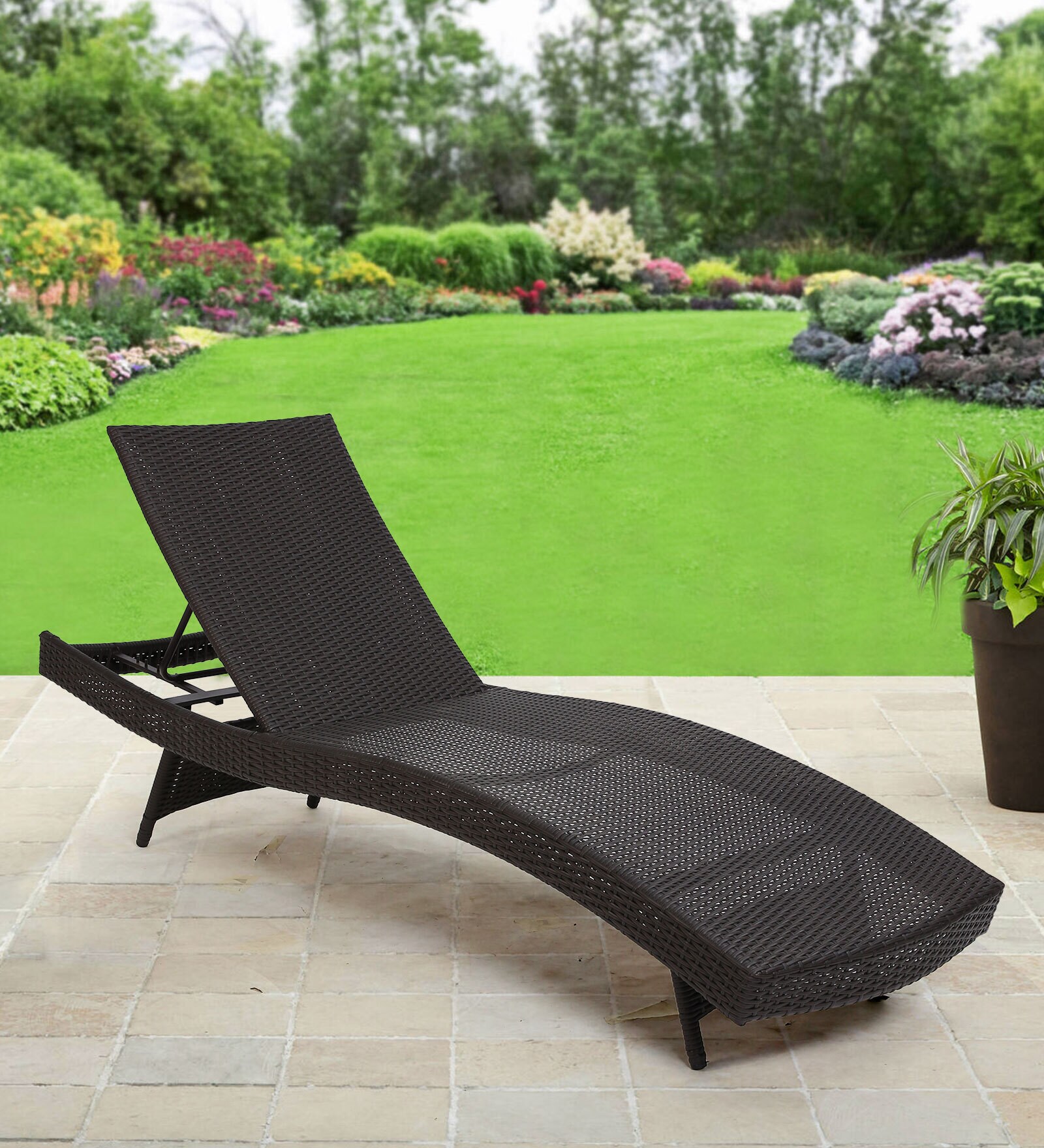 Buy Outdoor Metal Lounger in Brown Colour Online Loungers Loungers