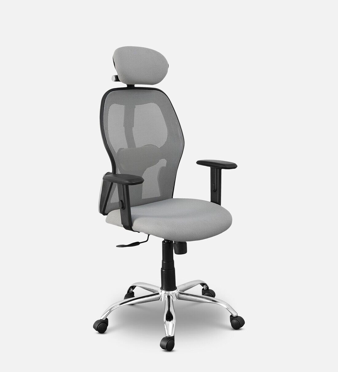 Buy Oxford Breathable Mesh Ergonomic Chair in Grey Colour Online ...