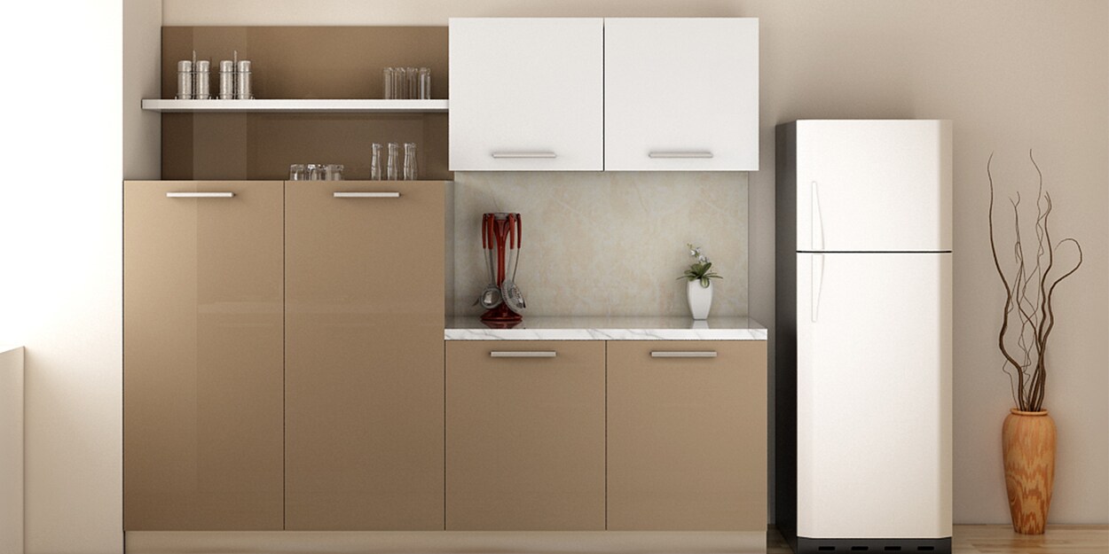 Buy Paula Parallel Modular Kitchen Designe in MDF Online Parallel