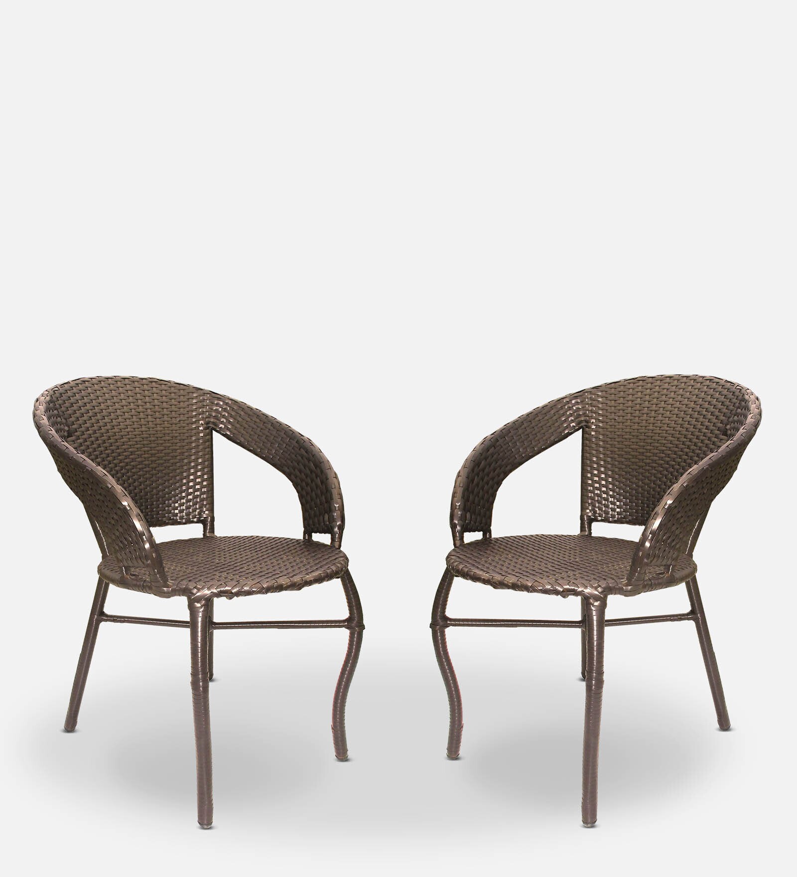 Buy Patio Wicker Outdoor Seating in Corduroy Golden Colour , (Set Of 2) at 27 OFF by Zecado