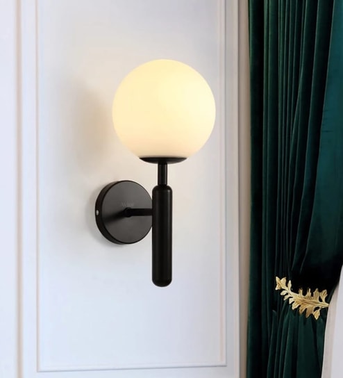 Palermo Black Metal & Glass Wall Sconces by Avior Offers & Cashback