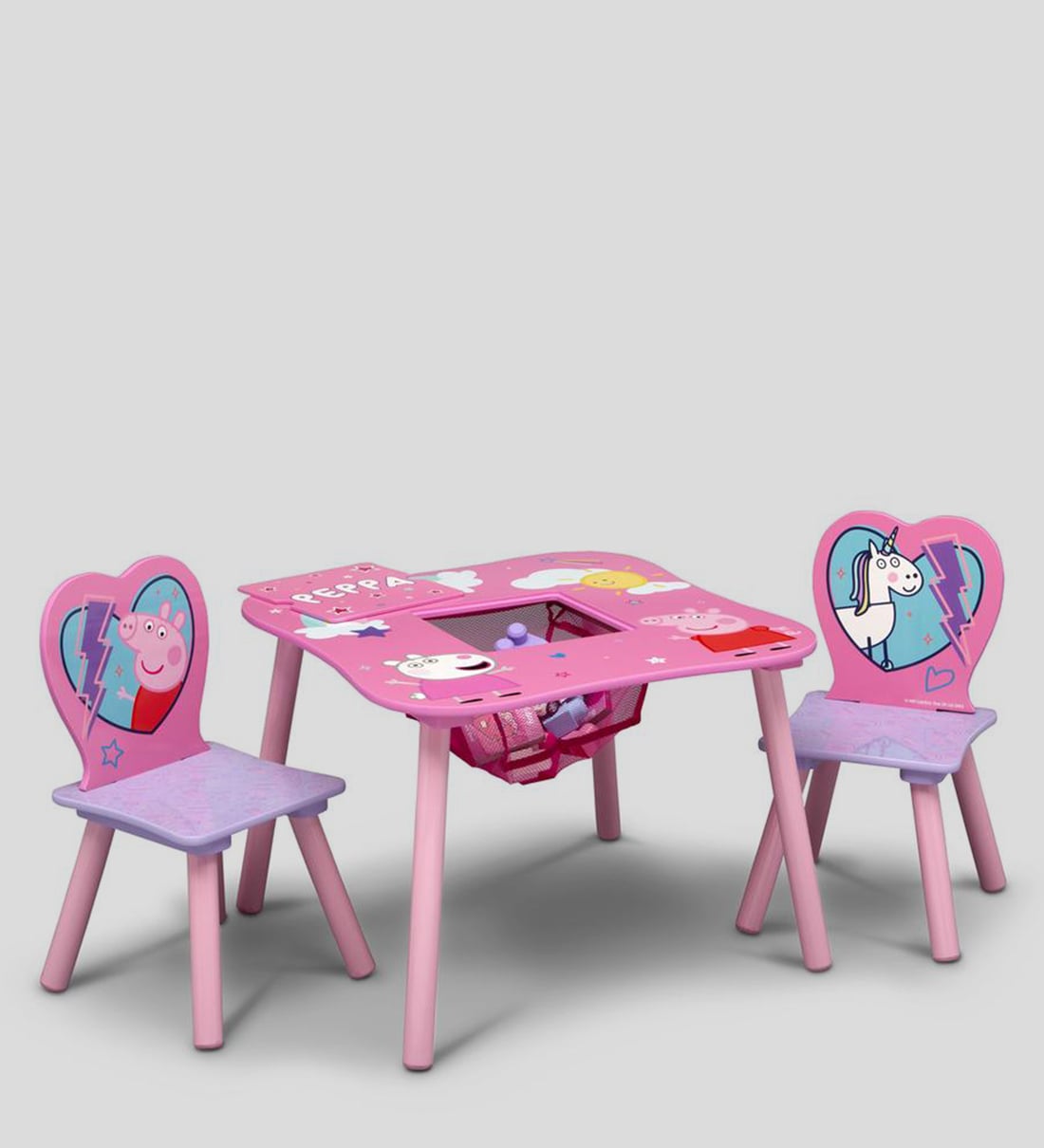 Buy Peppa Pig Themed Activity Table with 2 Chair in Pink Colour Online Kids Activity Tables