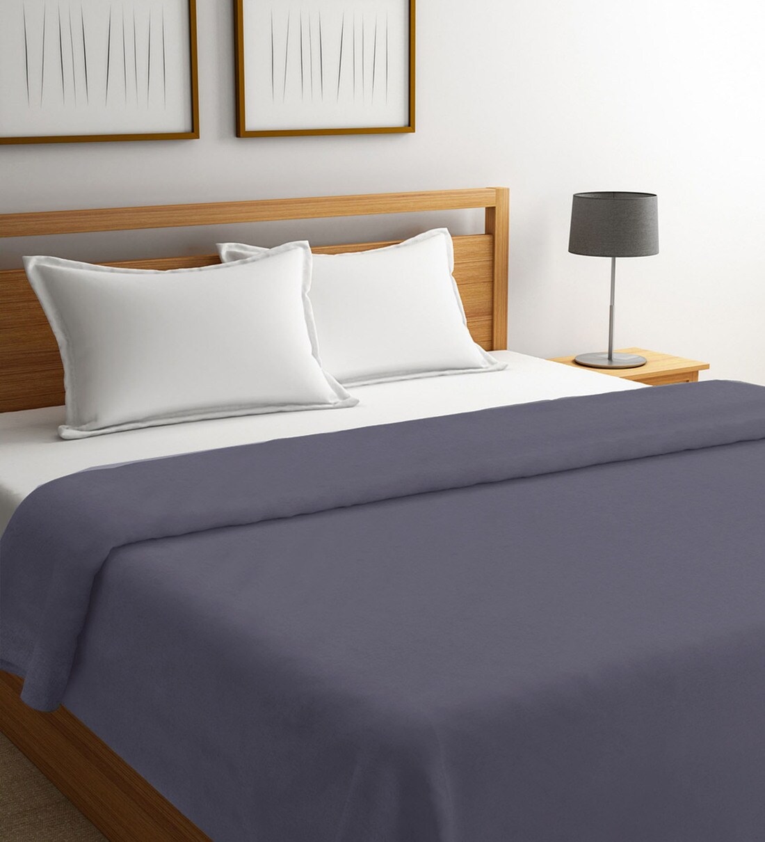 Buy Percale Blue 100 Cotton Double Bed Duvet Cover By Mark Home Online