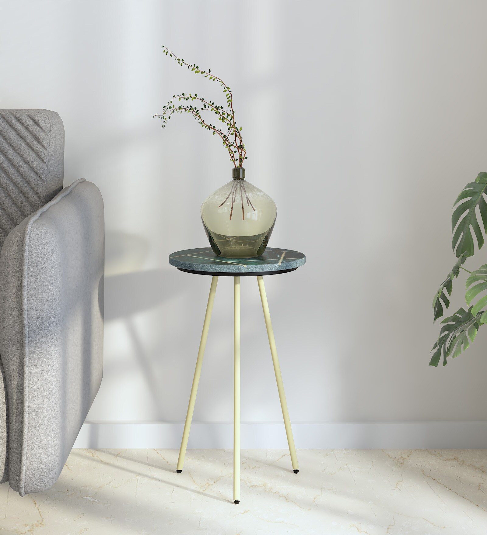 Buy Perdue Metal End Table In Green Colour at 13% OFF by Bohemiana from ...