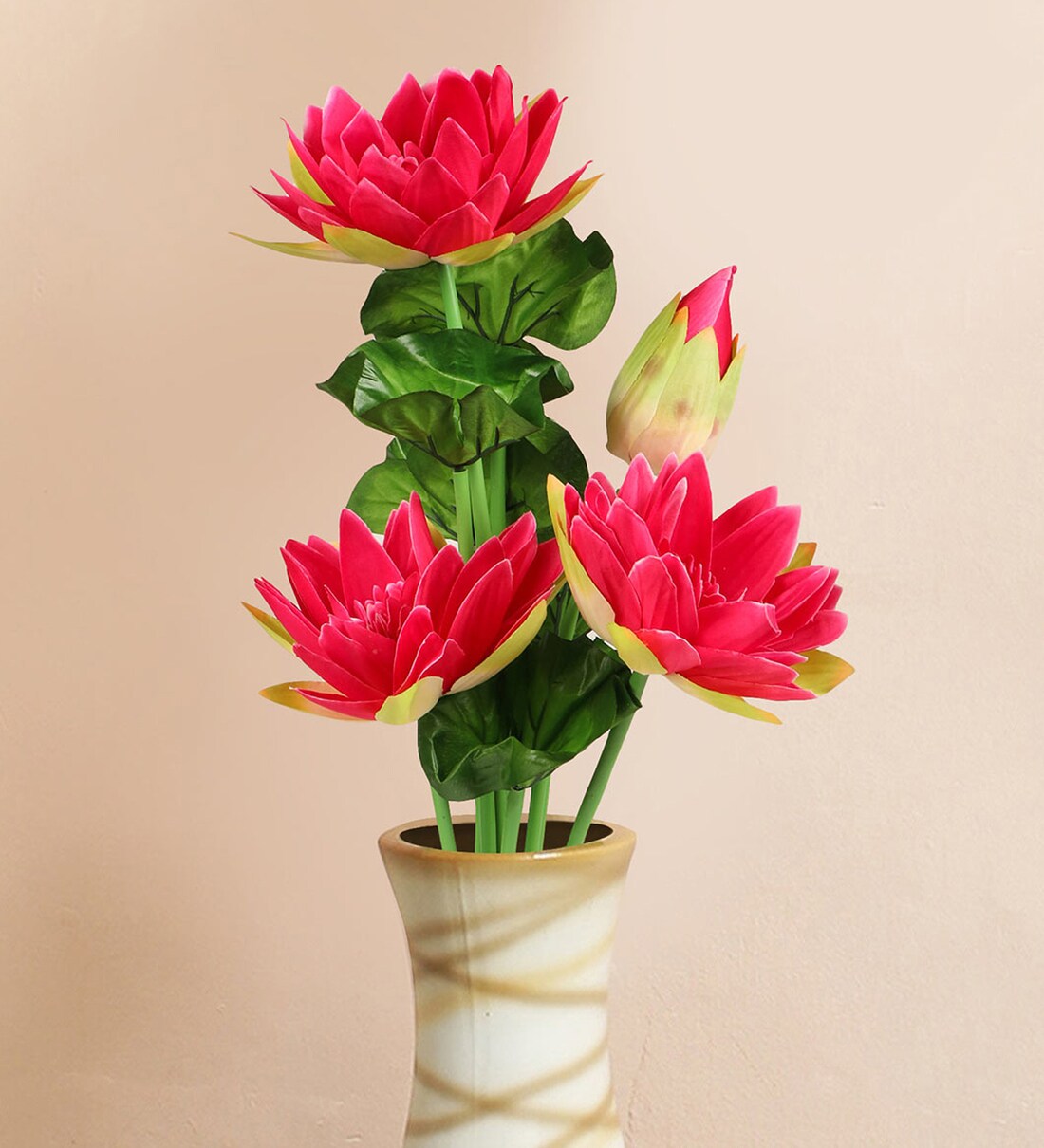Buy Pink Polyester Lotus Artificial Flowers Online Artificial Flowers
