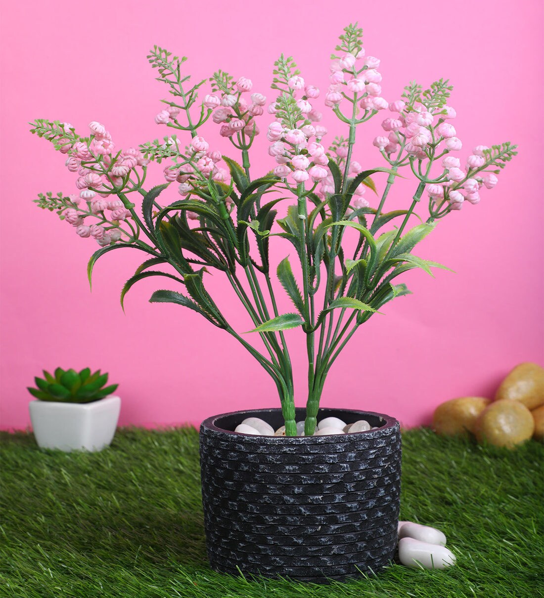 Buy Pink PVC Artificial Plant Without Pot by Pollination at 54 OFF by