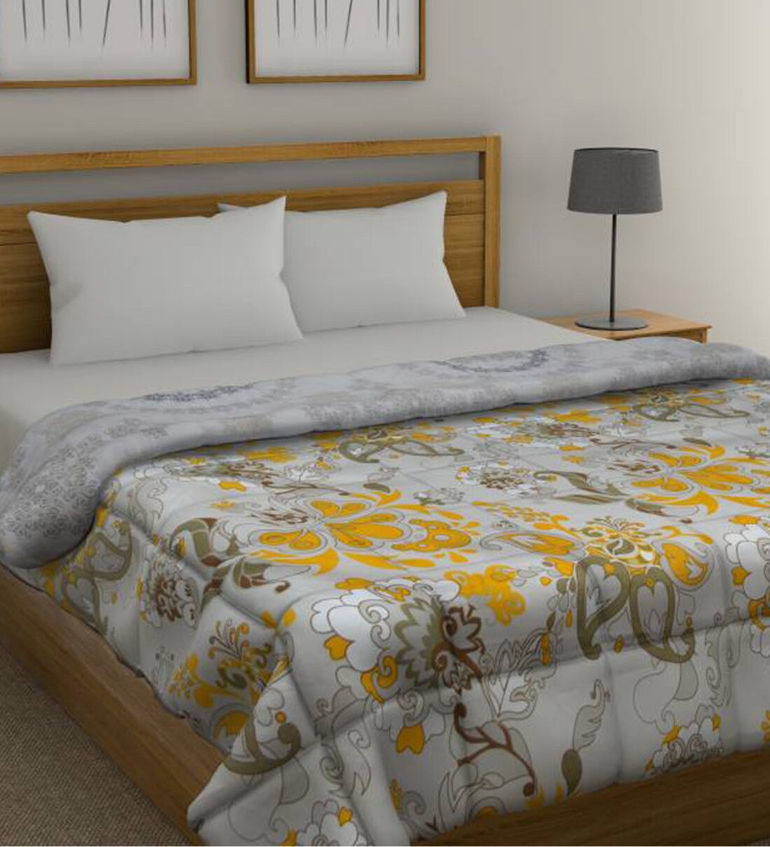 Buy Microfiber 200 GSM AC Room Single Bed Quilt by Raymond Home Online