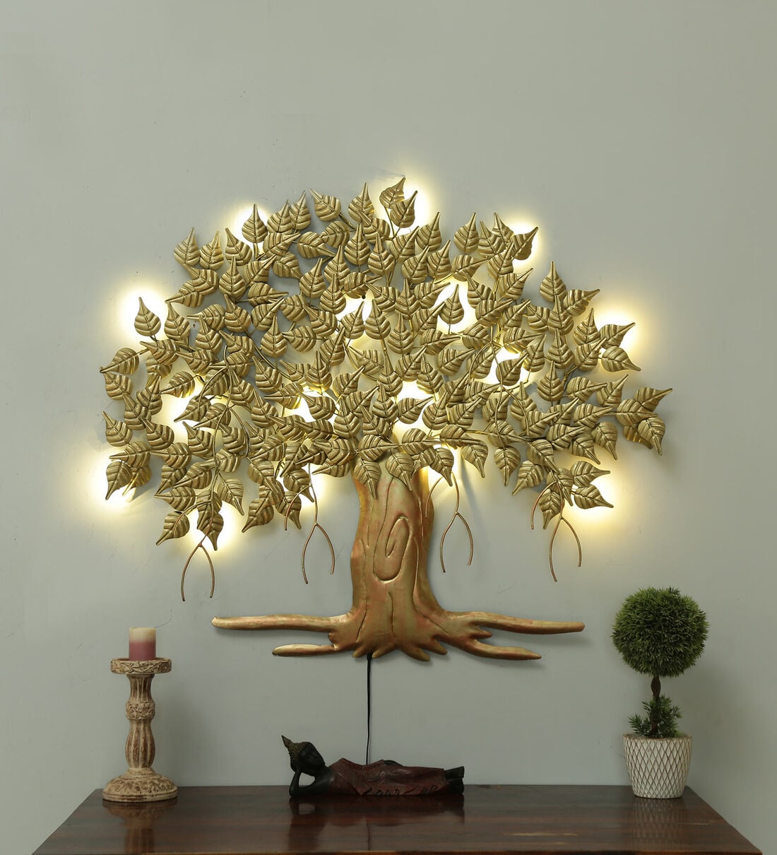 gold branch wall art