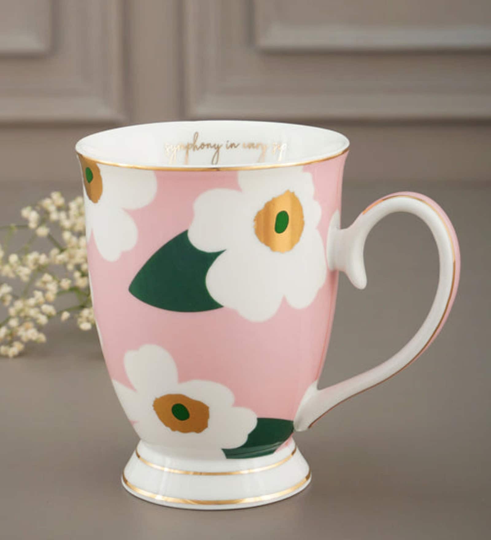 Buy Ryan 250ml Pink & White Bone China Coffee Mug at 16 OFF by TDT