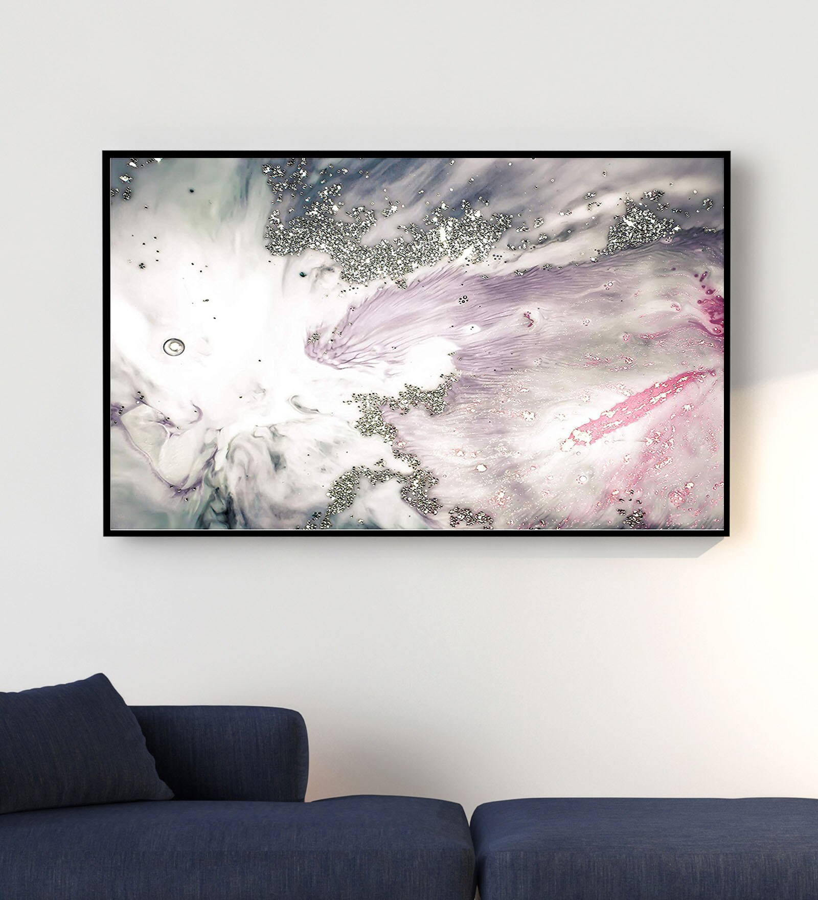 Buy Pink Canvas Marble Art Digitally Printed Art Print without Frame by
