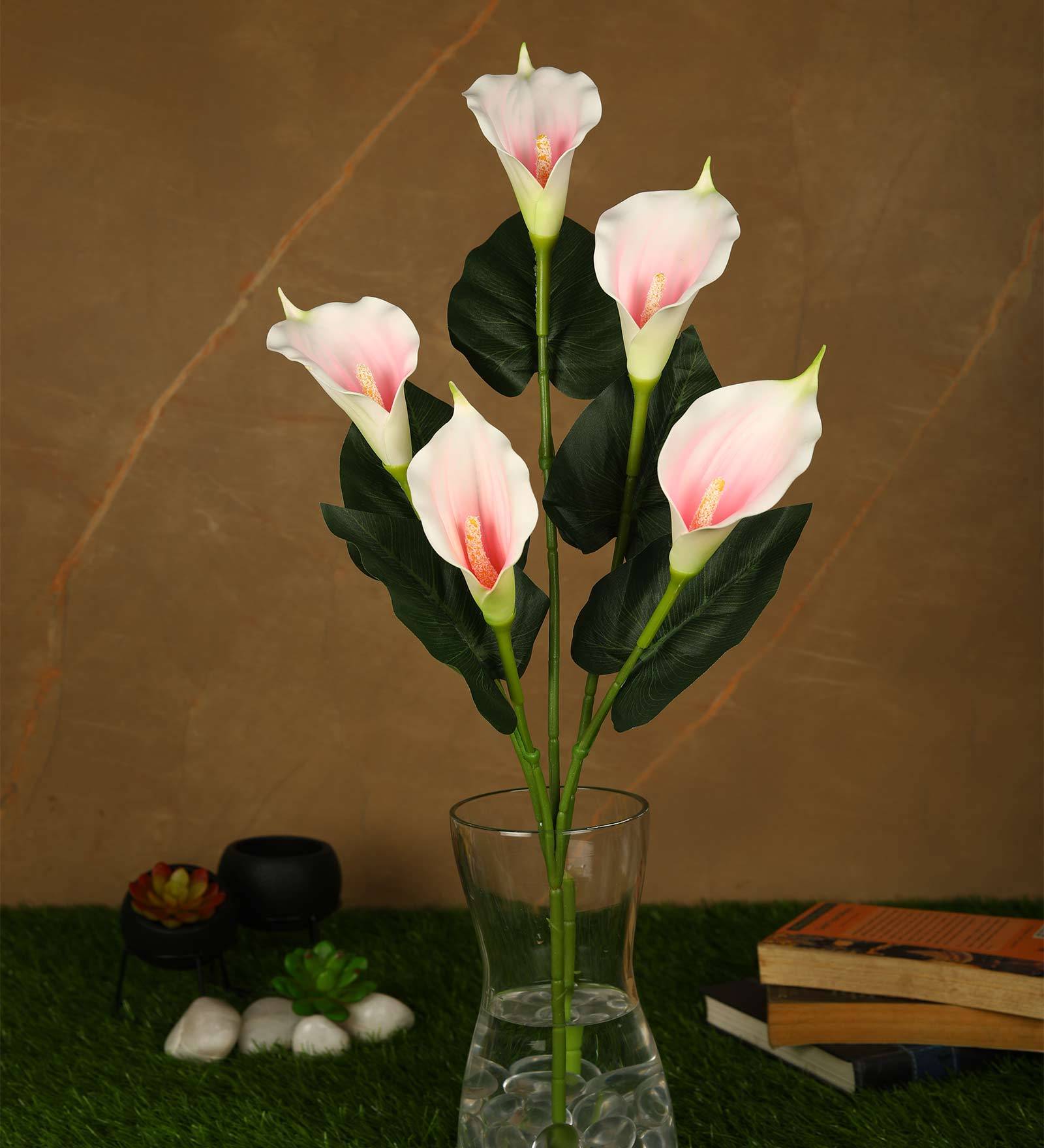 Buy Pink Polyurethane Real Touch Callalily Artificial Flowers at 46