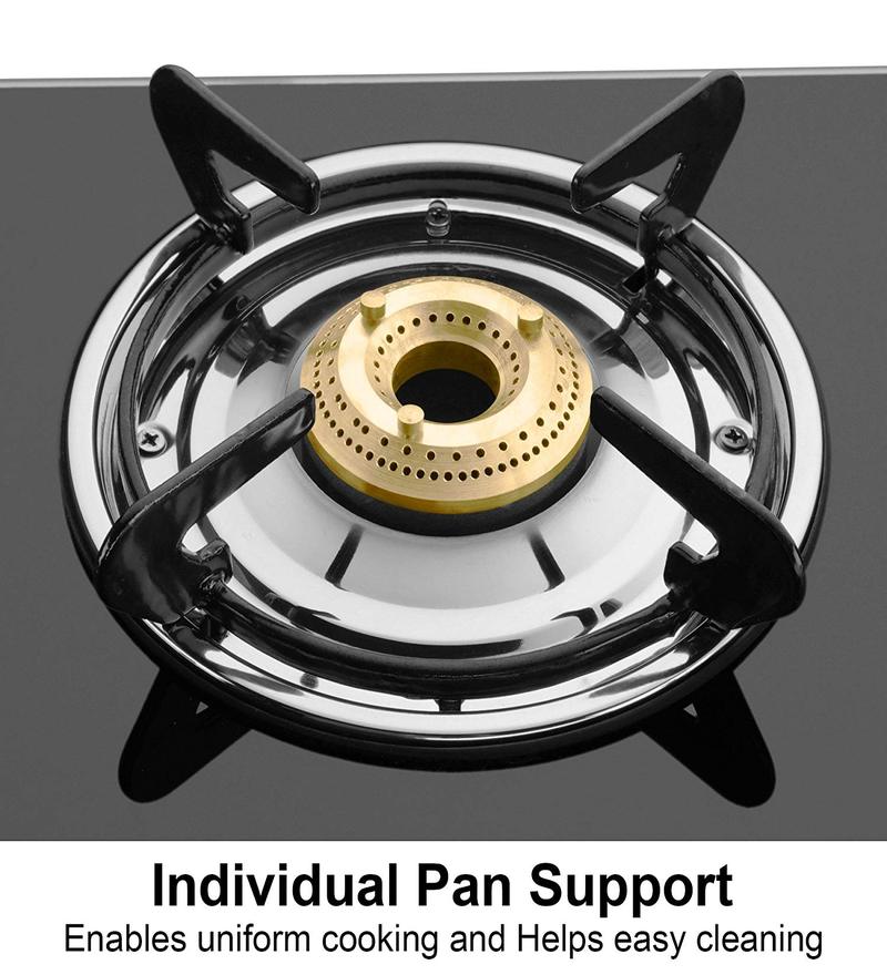 Buy Pigeon 3 Brass Burners Manual Glass Gas Stove (Model No 311095