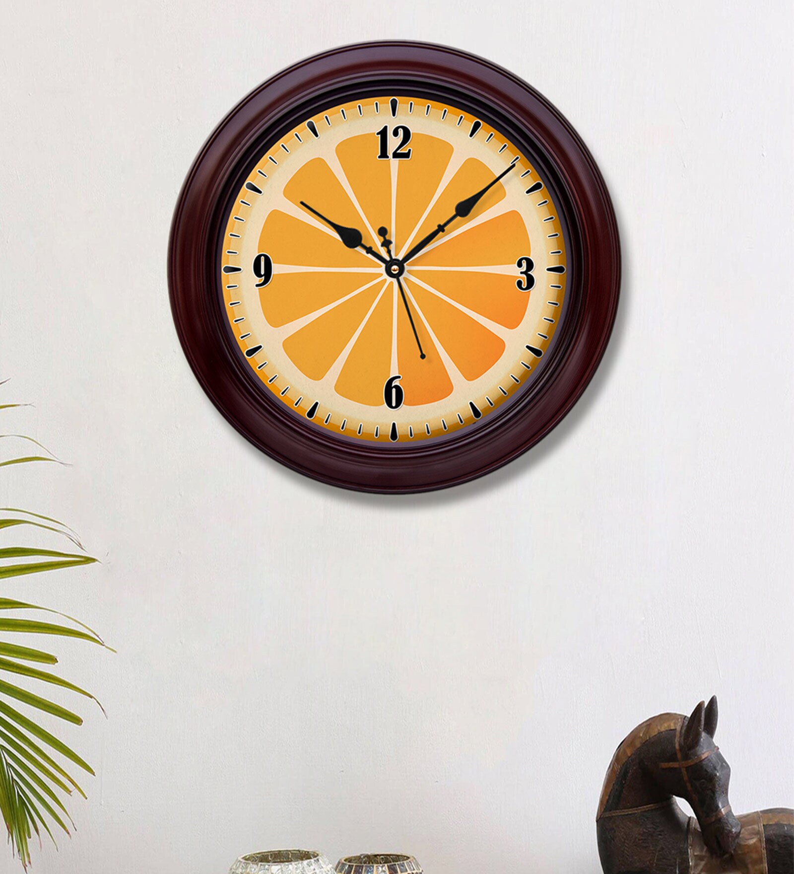 Buy Plastic Round Wall Clock In Orange By 999Store at 74 OFF by 999Store Pepperfry
