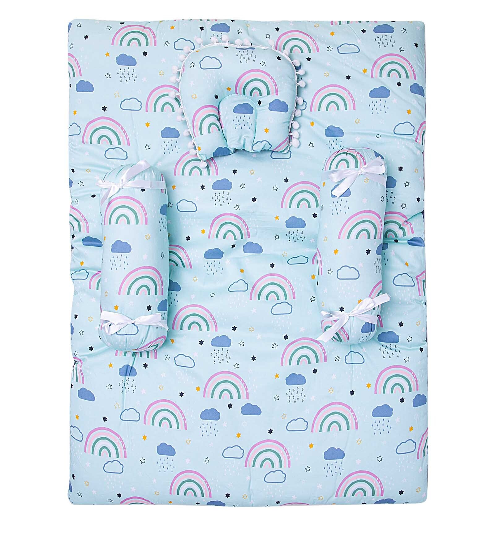 Buy Rainbow Themed Bedding Set in Blue Colour by Plush Kids Online Baby Bedding Sets Kids