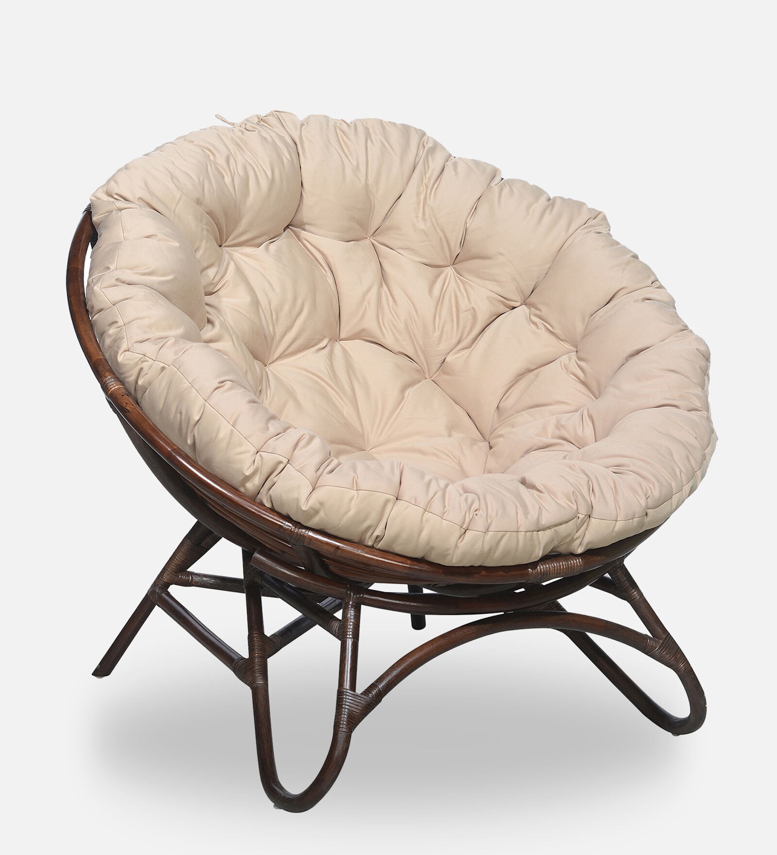 Buy Plush Fabric Outdoor Seating in Brown Colour Online Seating