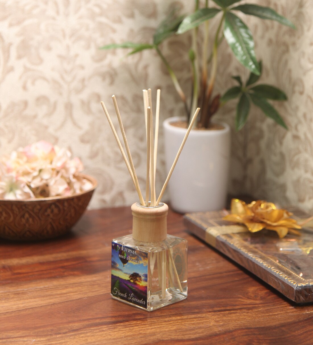 Buy French Lavender Reed Diffuser Bottle With 10 Rattan Reed Sticks at