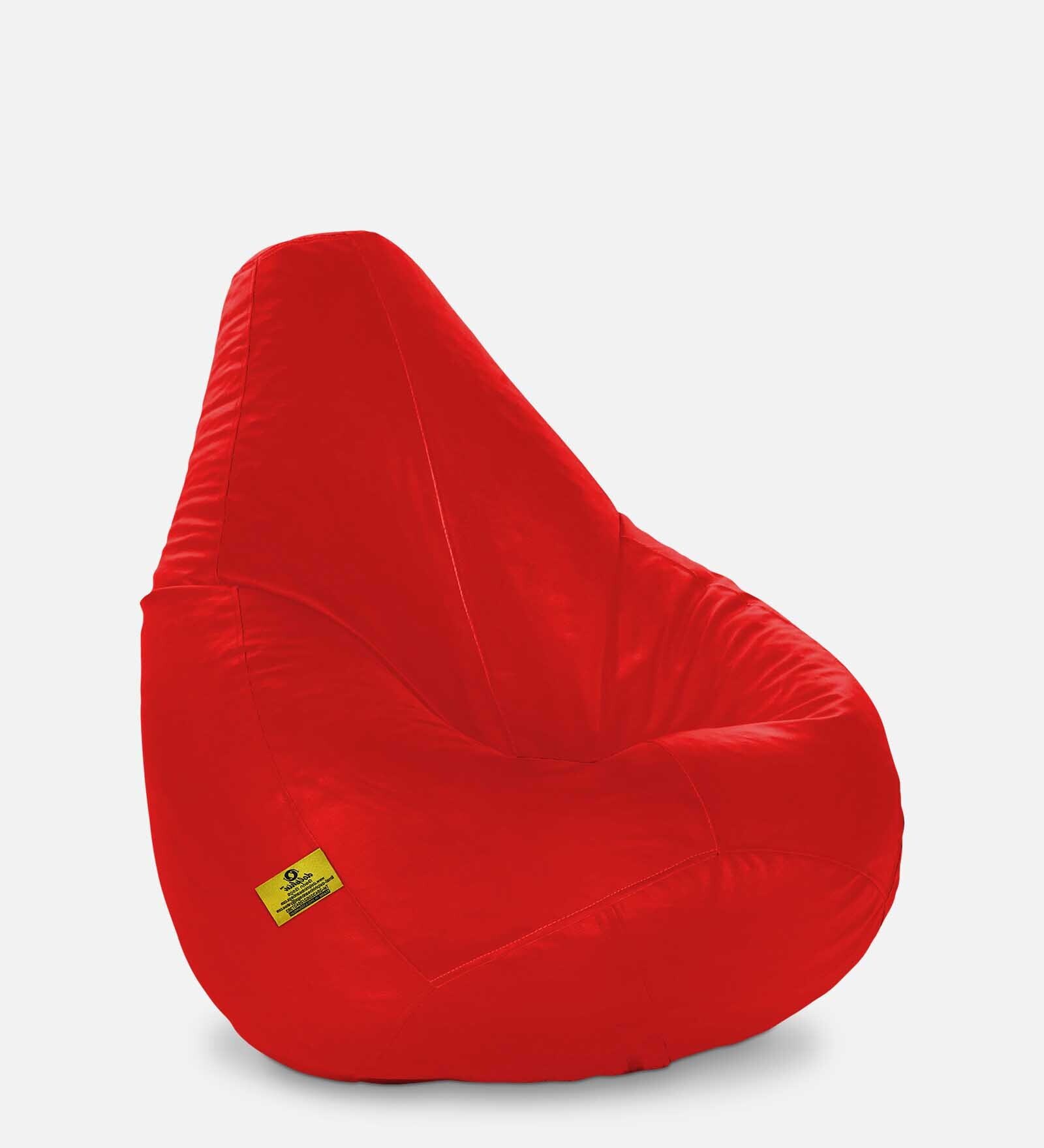 Buy Premium XL Size Bean Bag with Beans in Red Colour at 6 OFF by