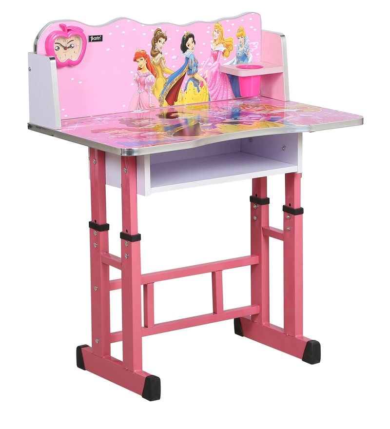 Buy Princess Kids Study Table & Chair Set In Pink Color By ...