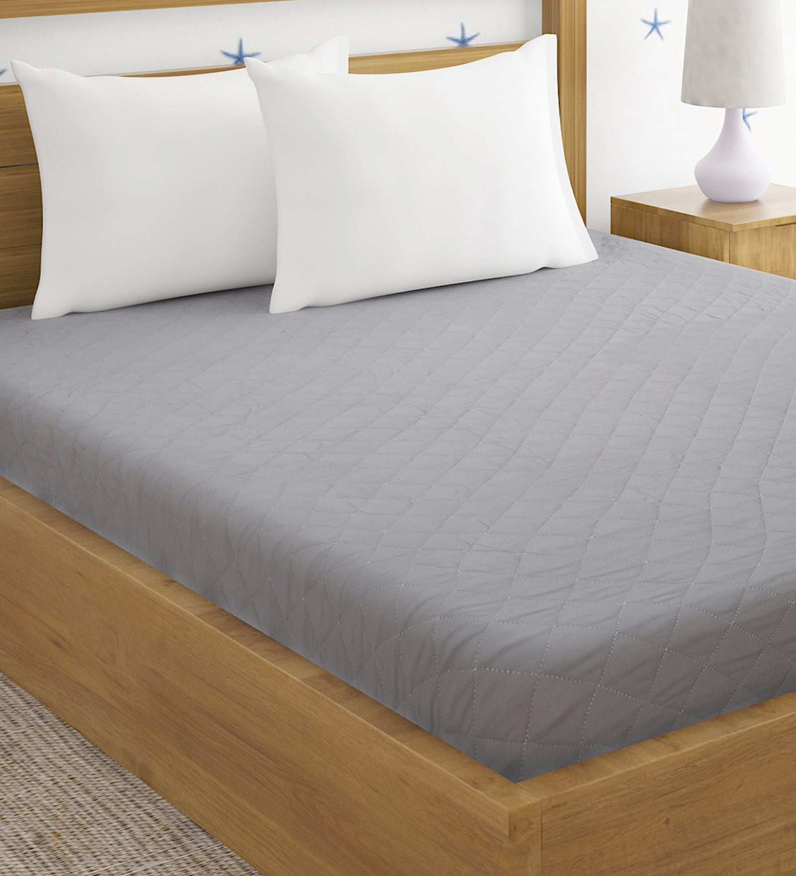 Buy Quilted Cotton King Size (78x72) Mattress Protectors By Hosta Homes