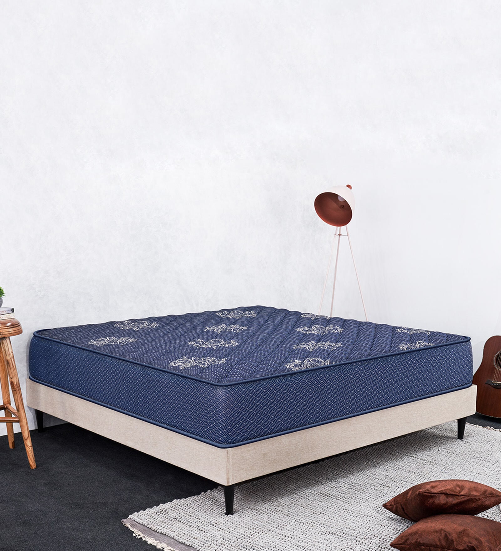 Buy Quilted EPE Foam 5 inch Memory Foam King Size Mattress in Blue