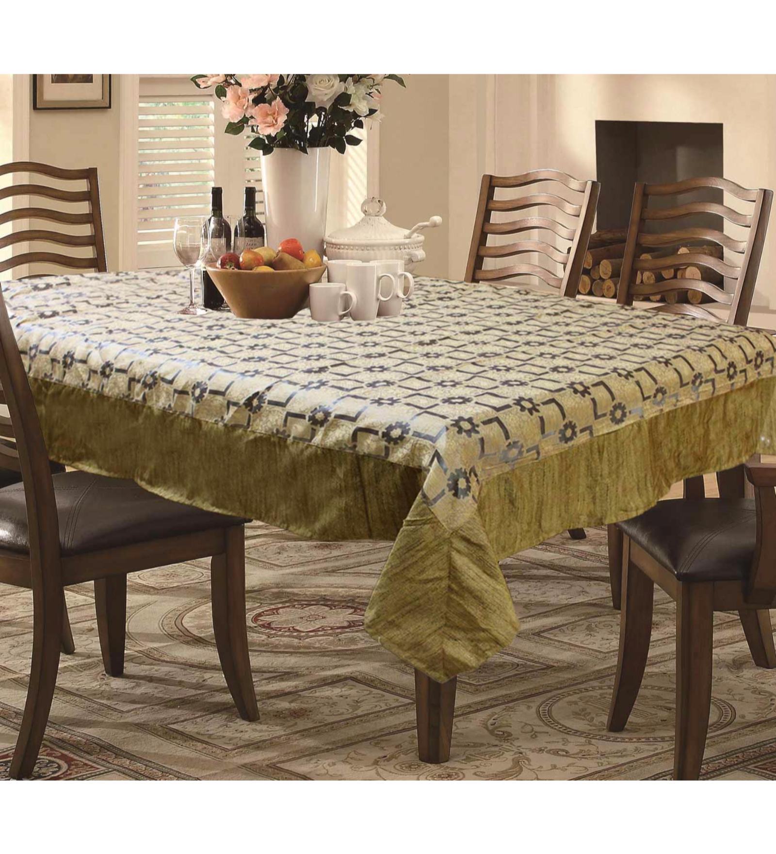 Buy R Home Woven Brown Silk Table Cloth Online Table Cloths Table