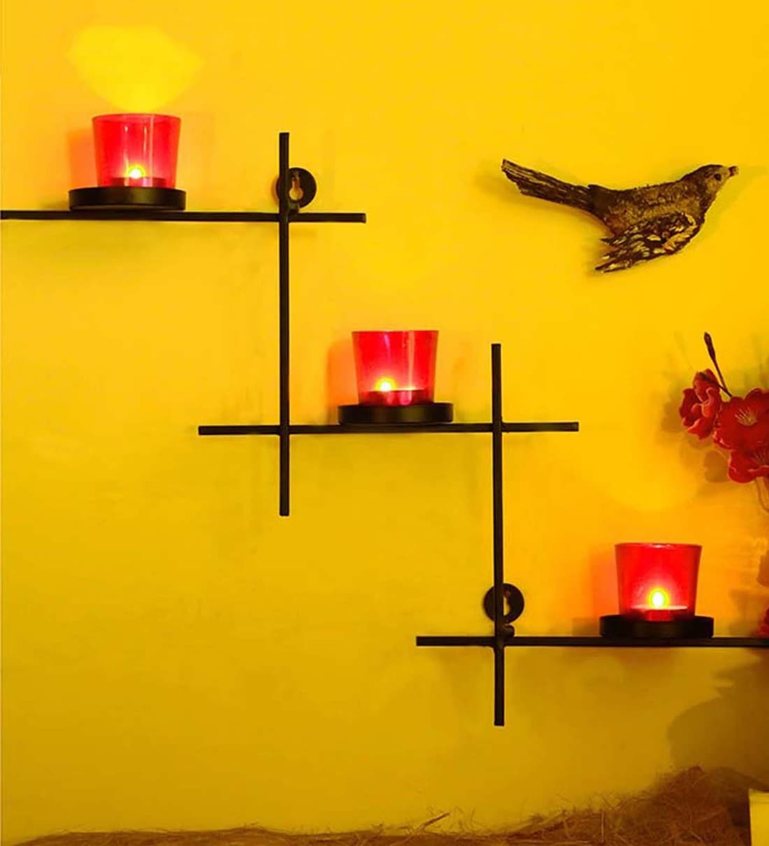Buy Black Metal Elegant Wall Candle Holder Online Wall Tea Light Holder Tea Light Holders