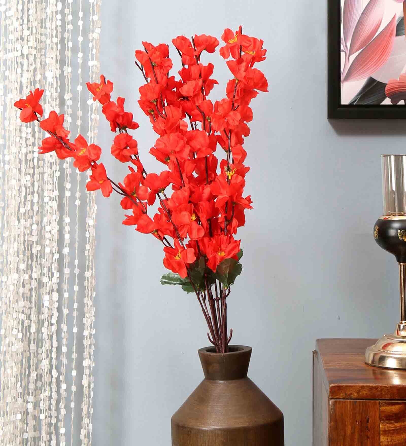 Buy Red Bunch Floral Bloom Artificial Flowers Online Artificial