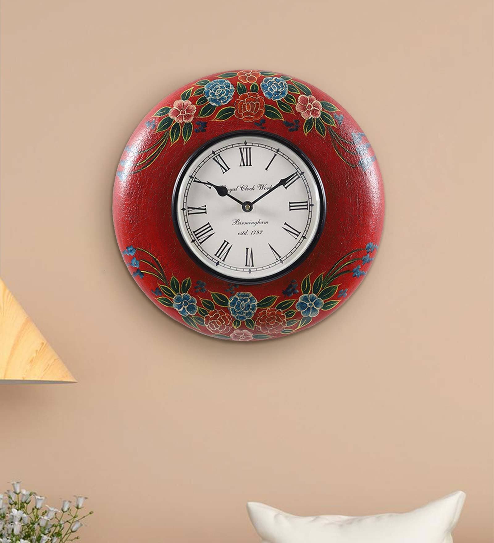 Buy Red Mdf Wall Clocks at 62 OFF by Aapno Rajasthan Pepperfry
