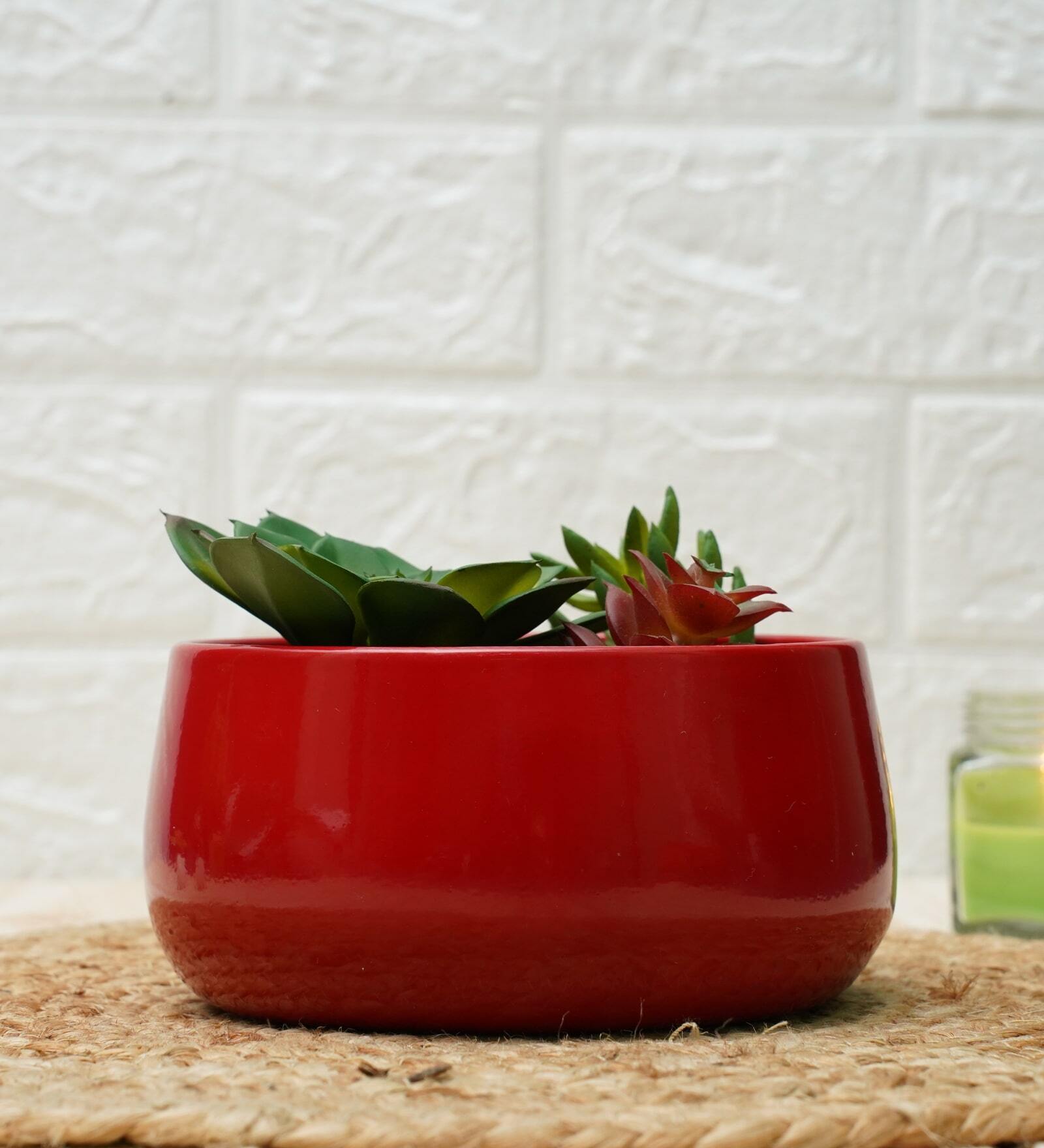 Red Metal Handi Planter , By Gold Dust 