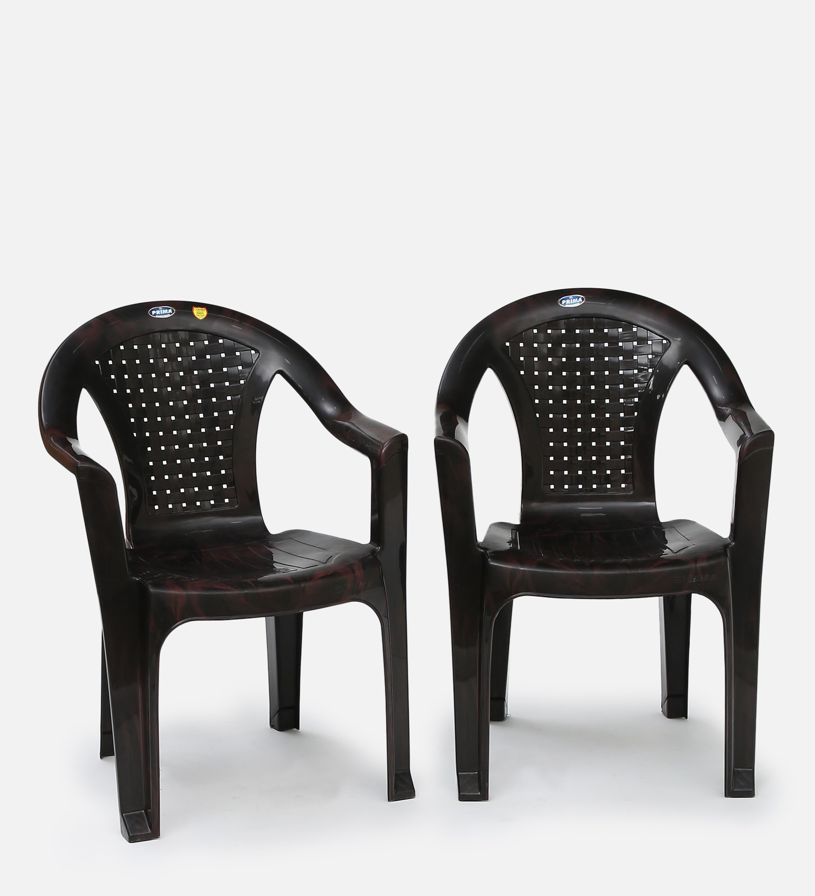 Buy Regular Plastic Chairs in Cherry Finish (Set Of 2) Online Plastic