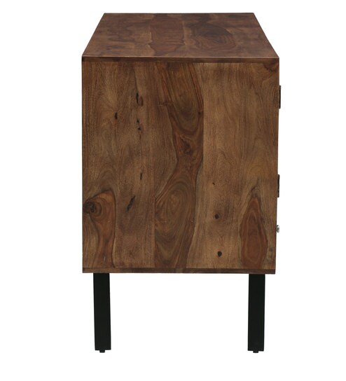 Buy Remington Solid Wood Storage Cabinet In Rustic Teak Finish By