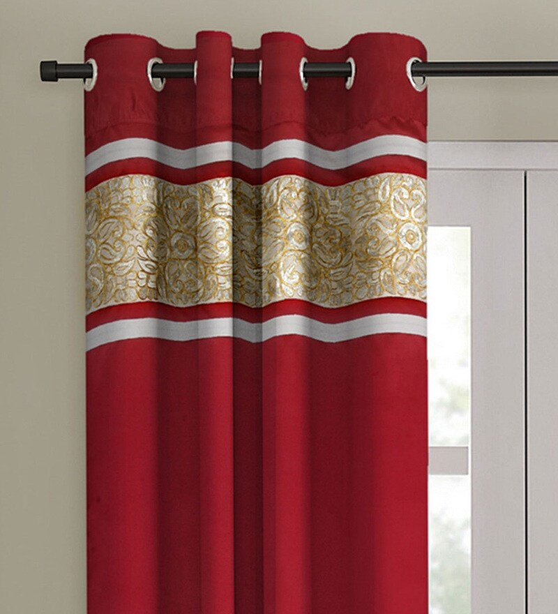 Buy Brick Polyester 53 X 84 Inch Ribbon Spot Black Out Door