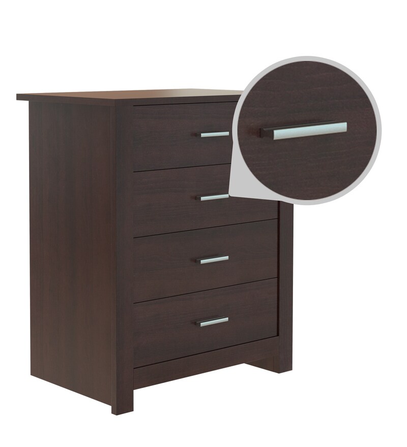 Buy Renley Chest Of Four Drawers In Beech Chocolate Finish By