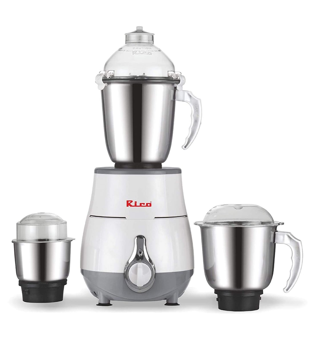 Buy Rico MG1810 Mixer Grinder 750 Watts, 100 Copper Motor with 3 Unbreakable Jar (White) Online