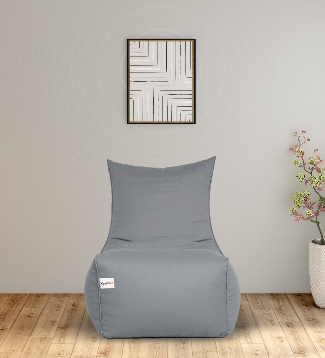 Buy Rio XXXL Bean Bag With Beans In Grey Colour Online Bean Bags with