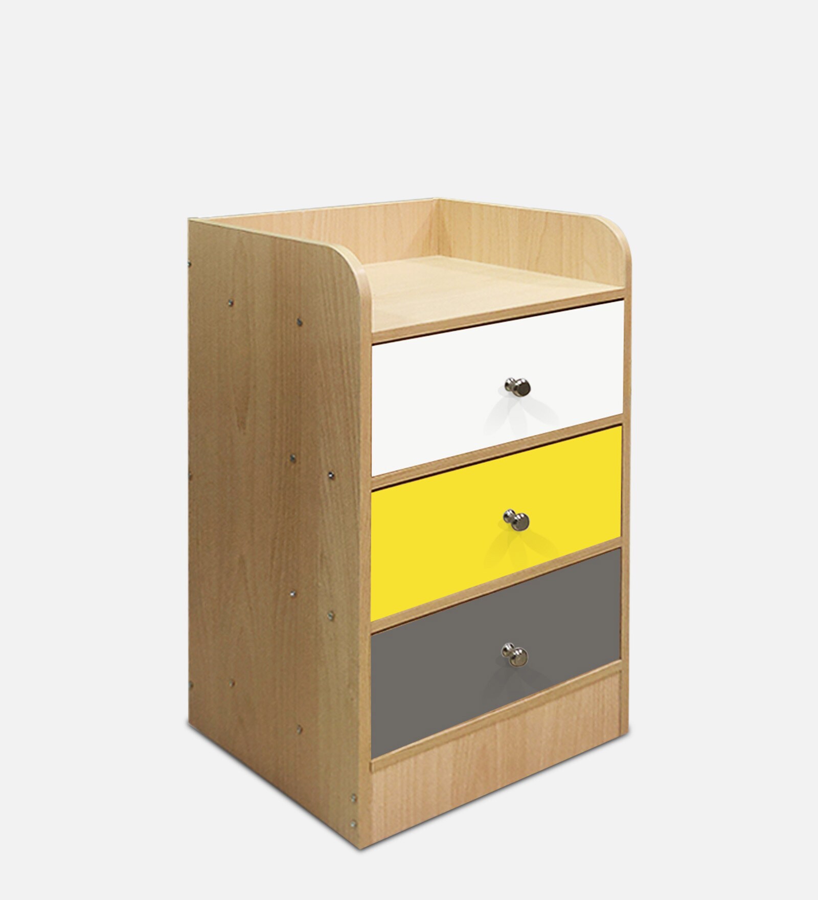 Buy Rian Bedside Table in Multi Finish with Drawers Online Modern Bed